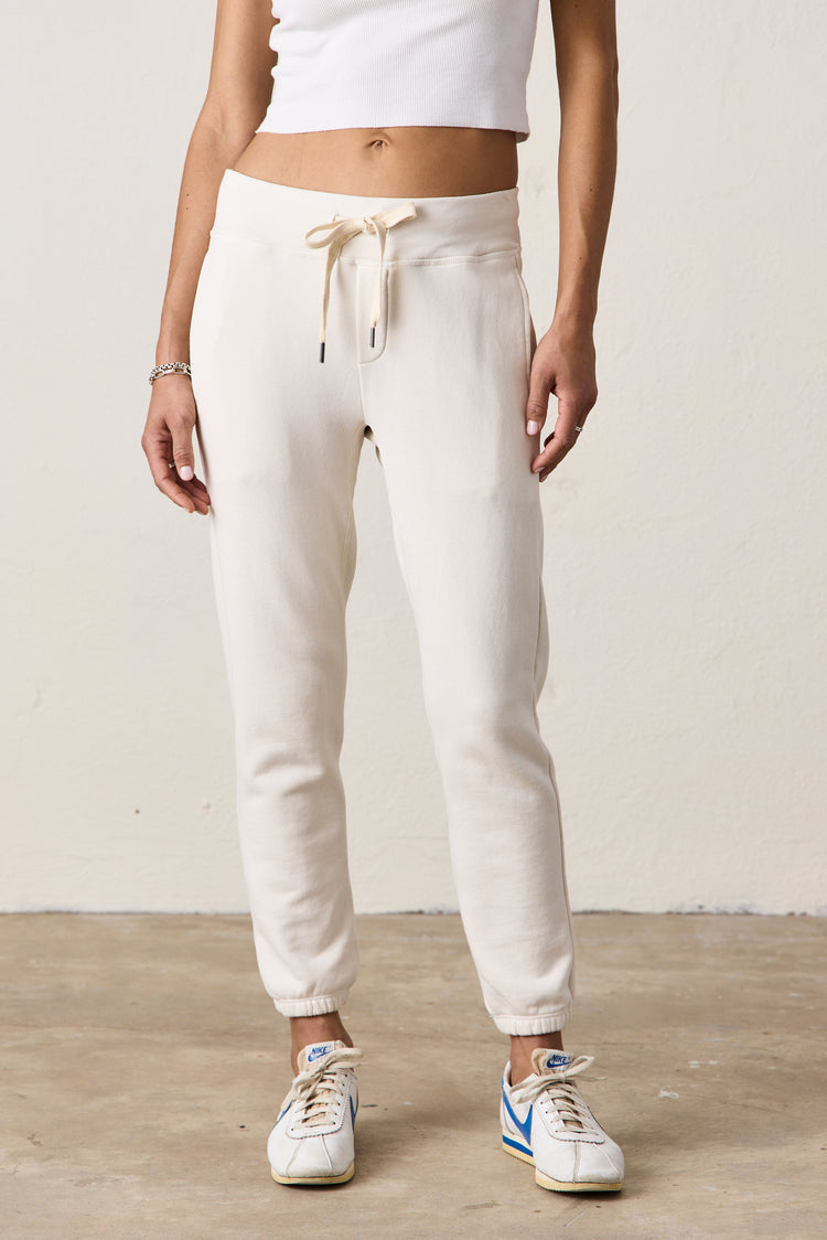 NSF Sayde Slim Loop Terry Sweatpant - Ivory