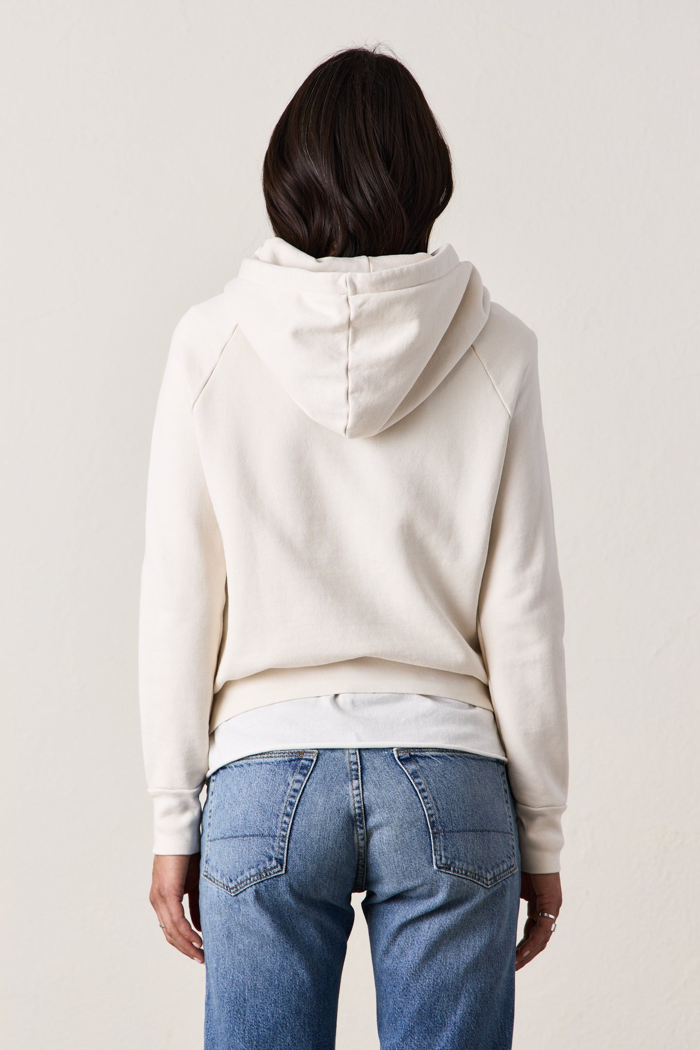 LISSE FITTED PULLOVER HOODY / IVORY