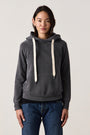 LISSE FITTED LOOP TERRY HOODY / FADED BLACK