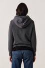 LISSE FITTED LOOP TERRY HOODY / FADED BLACK