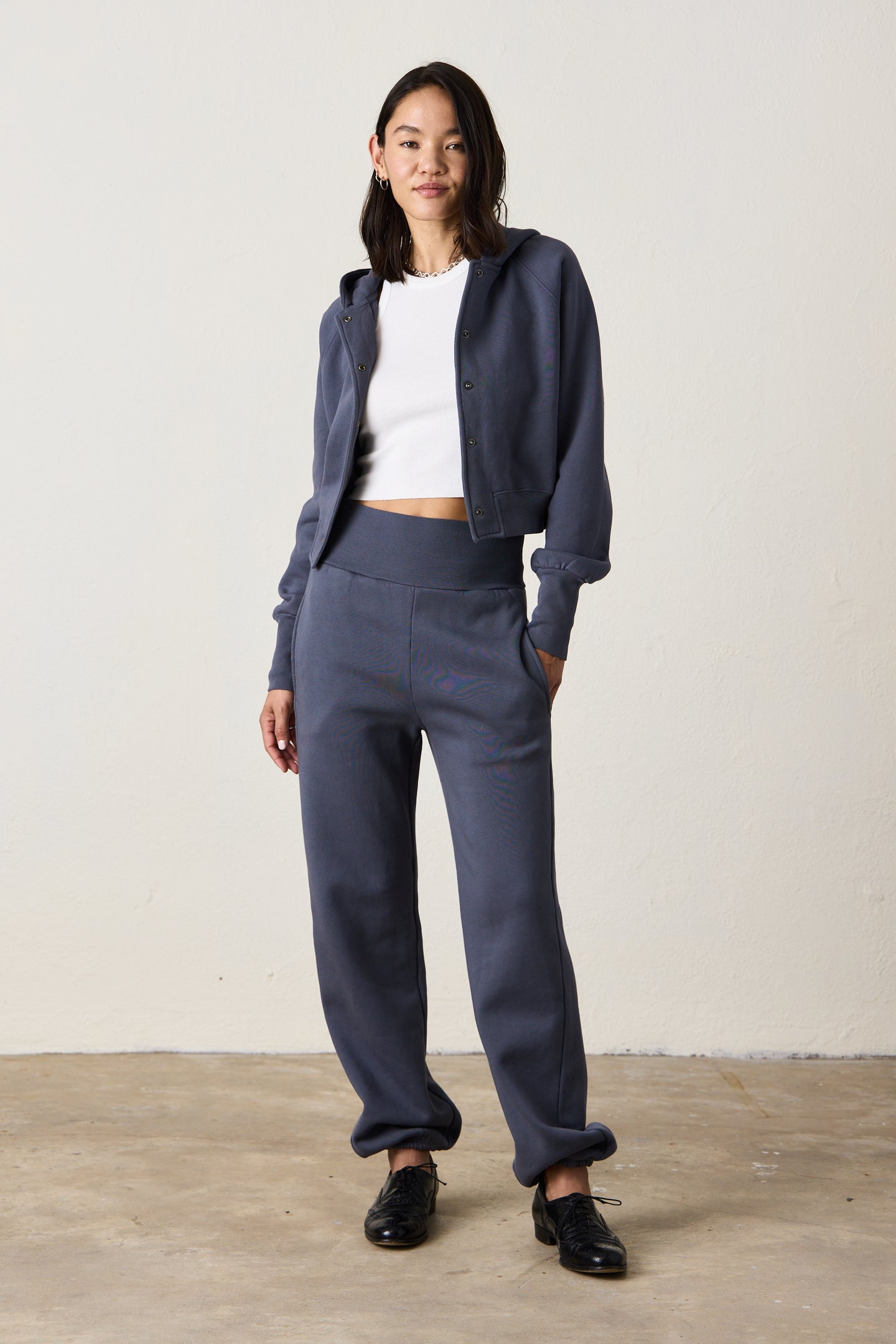 BLAKES RIB WAISTED SWEATPANT / FUME