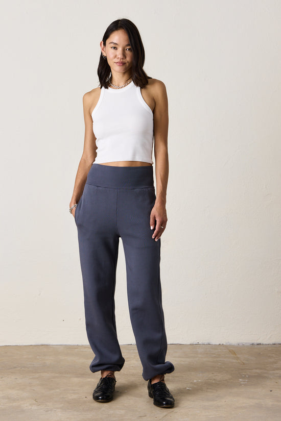 BLAKES RIB WAISTED SWEATPANT / FUME