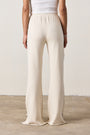 RUSTY SIDE SLIT FLAIR PANTS / PARCHMENT