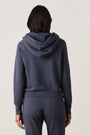 LISSE FITTED PULLOVER HOODY / STEEL GREY