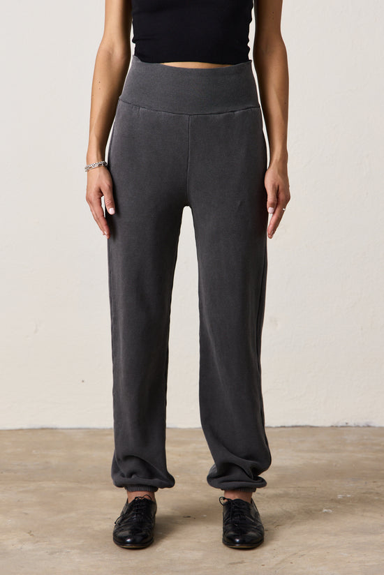 BLAKES RIB WAISTED SWEATPANT / FADED BLACK