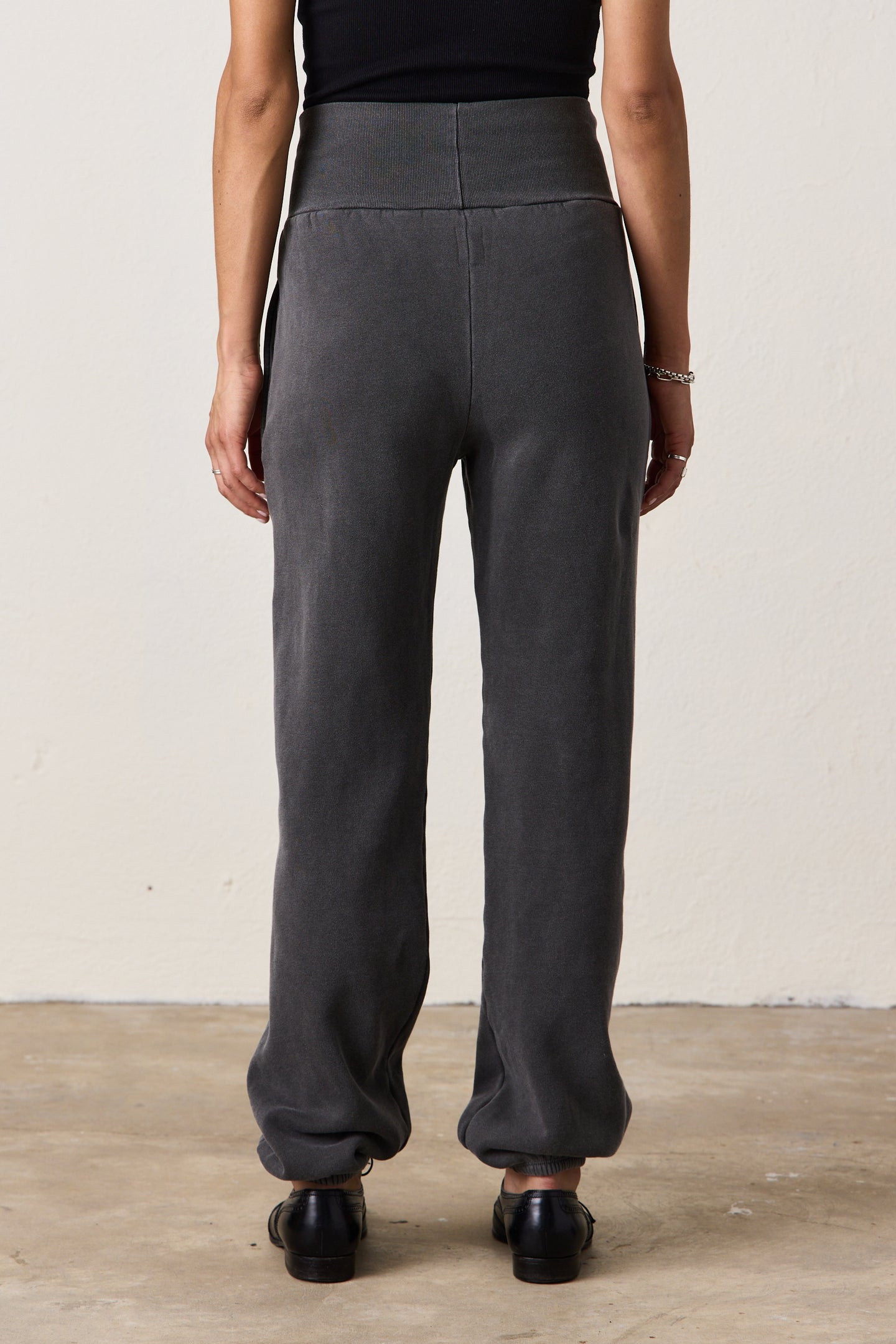 BLAKES RIB WAISTED SWEATPANT / FADED BLACK