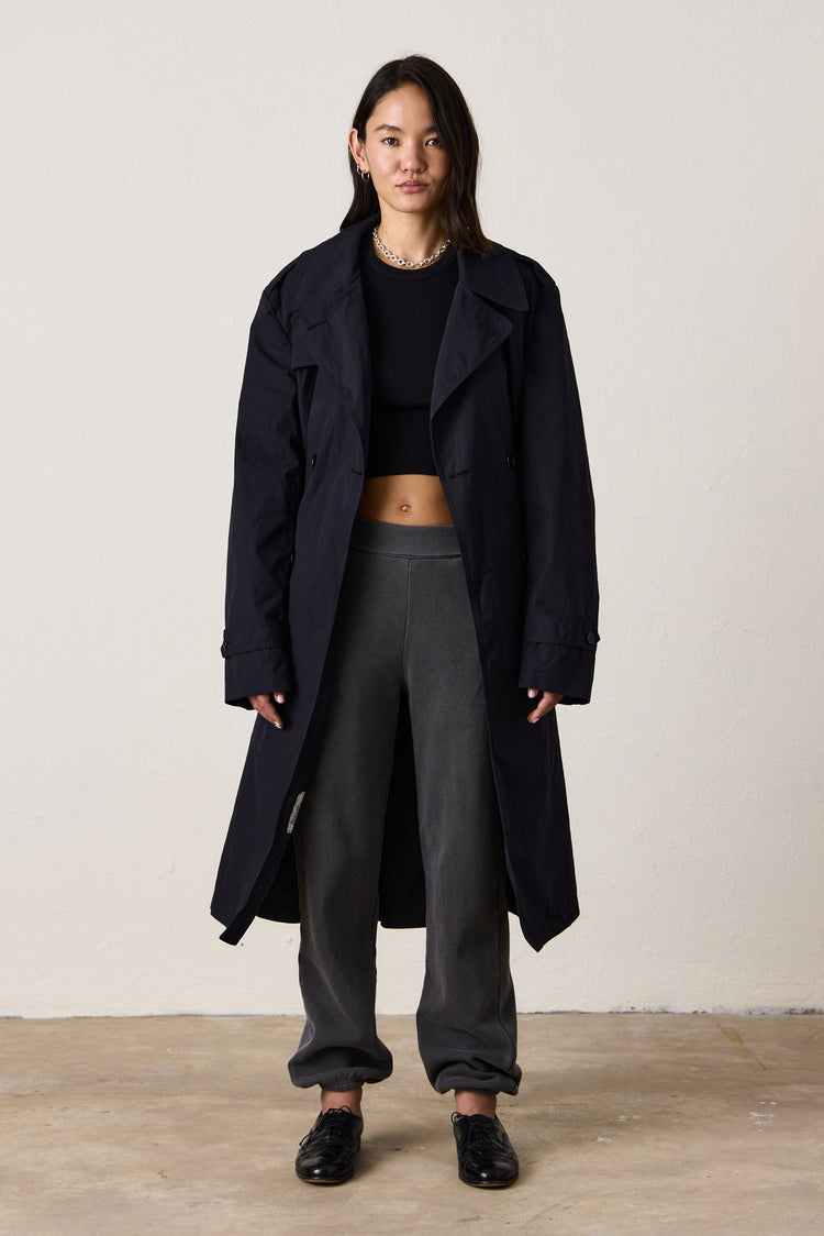 US MILITARY TRENCH COAT BLACK – NSF Clothing