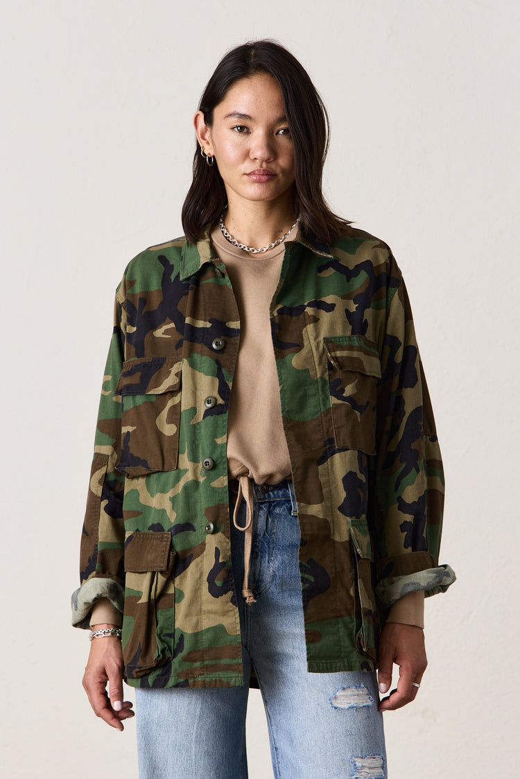 SRPLS US MILITARY SHIRT JACKET / WOODLAND CAMO