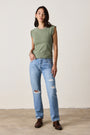 CHLOE FITTED TEE / FADED OLIVE