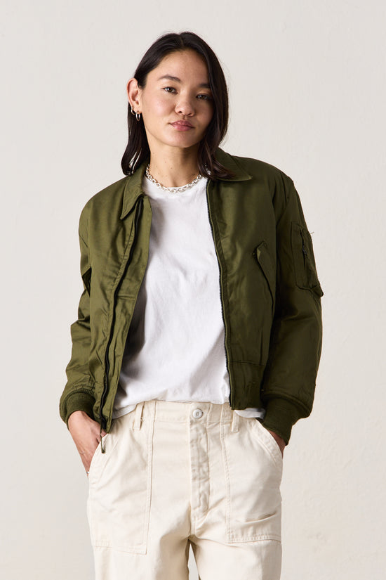 US MILITARY SHRUNKEN BOMBER / OD Green