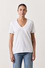 CORA V-NECK SLUB TEE / SOFT WHITE