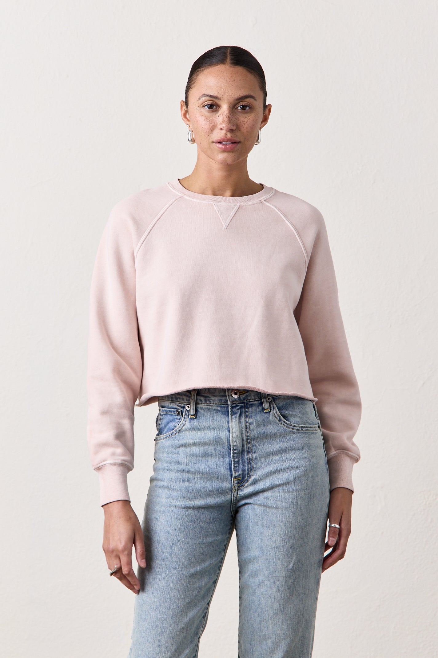 MARCO CROP VINTAGE SWEATSHIRT / ROSY