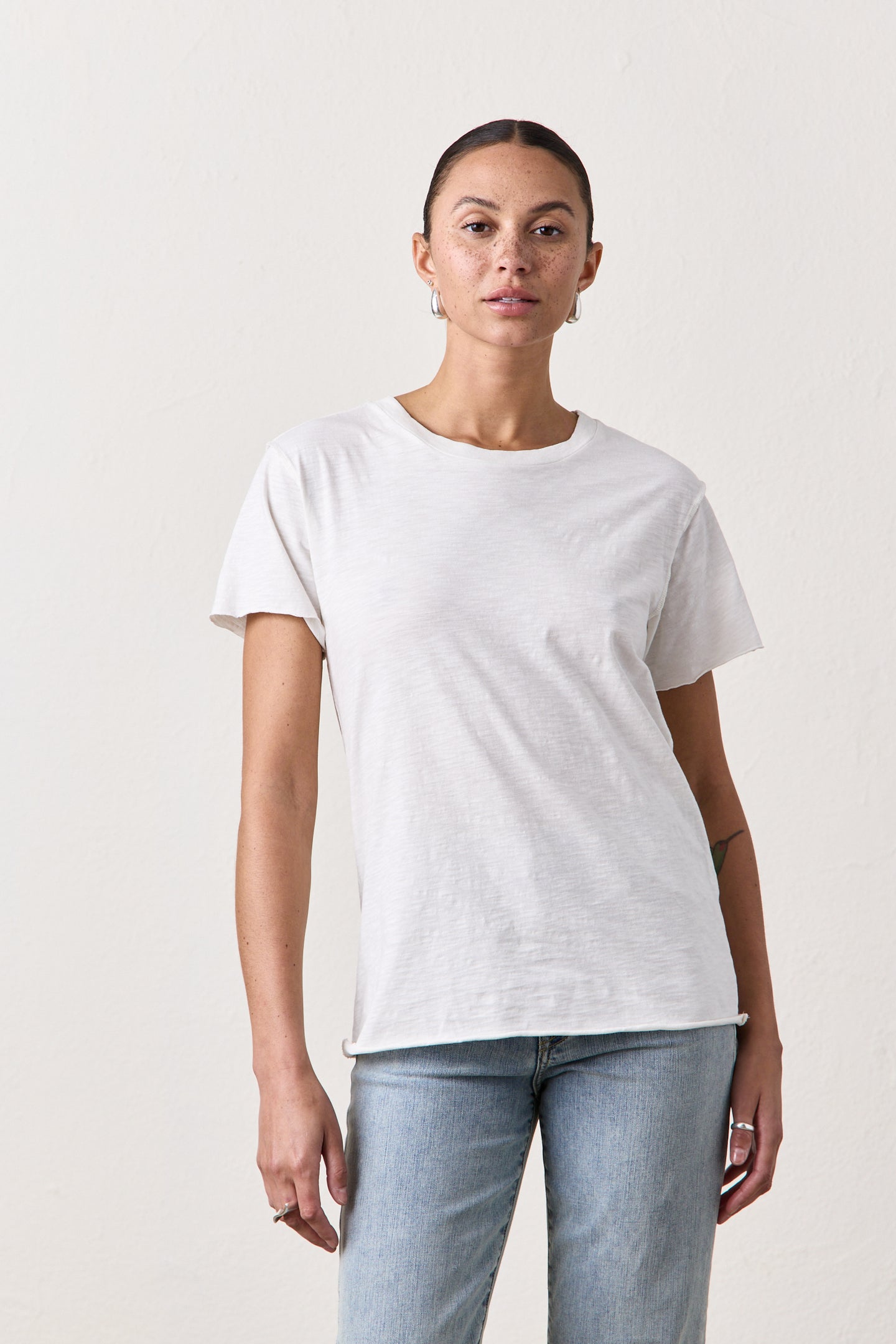 MOORE RELAXED SLUB JERSEY / SOFT WHITE