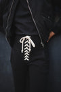 MAREN FOOTBALL TIE SWEATPANT / BLACK