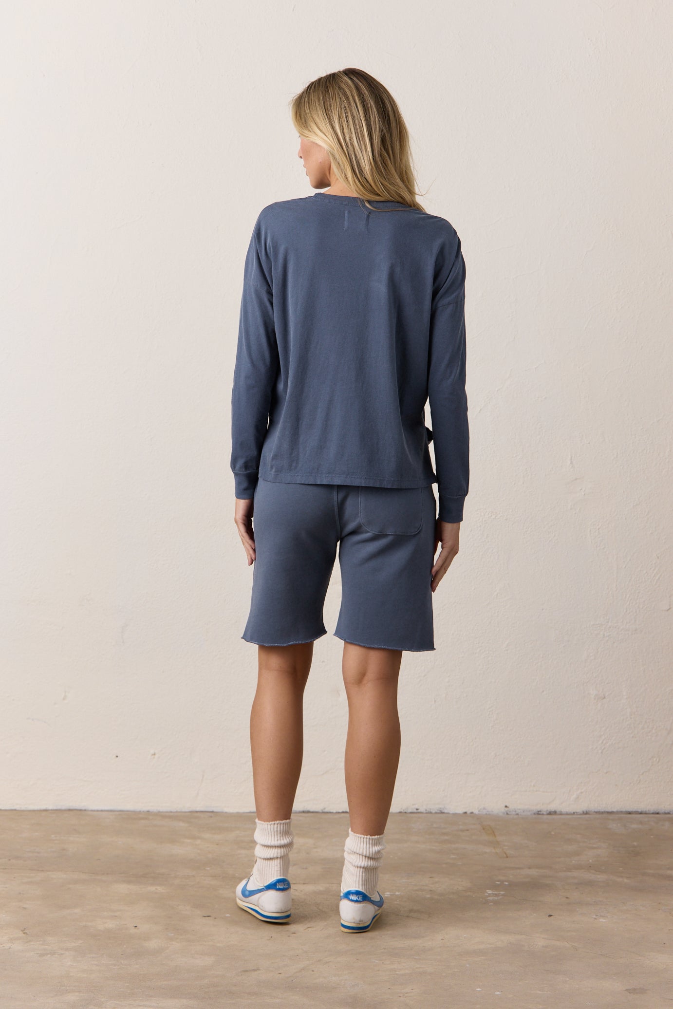 Jen Terry Short – Washed Blue French Terry - NSF Clothing