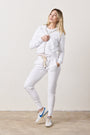 JAX SHRUNKEN COZY FLEECE ZIP HOODY / WHITE