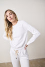 SAGURO FITTED LOOP TERRY SWEATSHIRT / WHITE