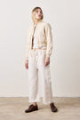 CARLSON LINEN COTTON TIE PANT / IVORY