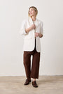 LAWRENCE OVERSIZE LINEN COTTON BLAZER / IVORY