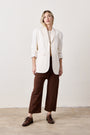 LAWRENCE OVERSIZE LINEN COTTON BLAZER / IVORY