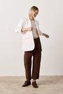 LAWRENCE OVERSIZE LINEN COTTON BLAZER / IVORY