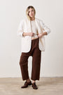 LAWRENCE OVERSIZE LINEN COTTON BLAZER / IVORY