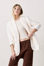 LAWRENCE OVERSIZE LINEN COTTON BLAZER / IVORY