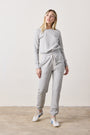 ISABELLA HIGH WAIST VINTAGE TERRY SWEATPANT / HEATHER GREY