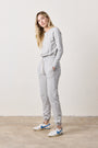 ISABELLA HIGH WAIST VINTAGE TERRY SWEATPANT / HEATHER GREY