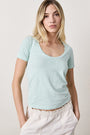 TALLY RELAXED U-NECK SLUB JERSEY TEE / MINT