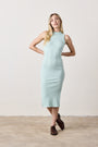 AMELIA FITTED RIB DRESS / MINT