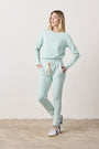 MADDOX FITTED LACE LOOP TERRY SWEATPANT / MINT