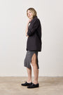 LAWRENCE OVERSIZE LINEN COTTON BLAZER / FADED BLACK