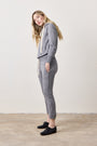 LISSE FITTED ATHLETIC LOOP TERRY HOODY / CHARCOAL HEATHER GREY