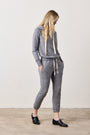 SAYDE SLIM ATHLETIC TERRY SWEATPANT / CHARCOAL HEATHER GREY