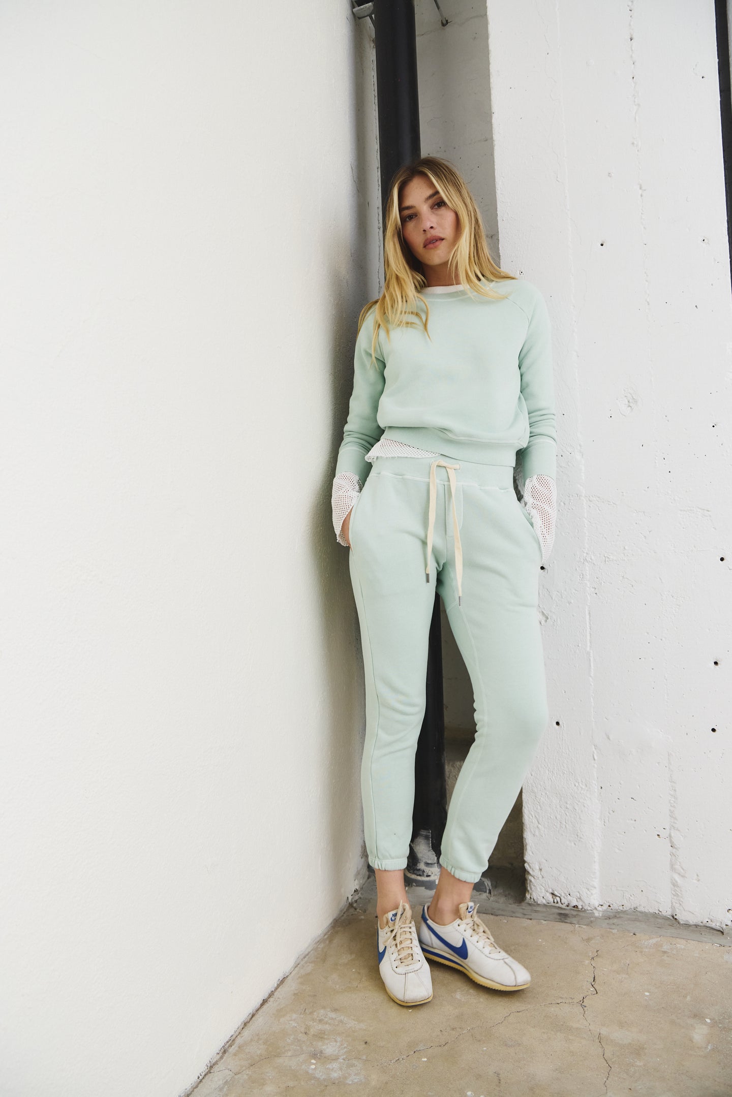 SAYDE SLIM LOOP TERRY SWEATPANT / MINT