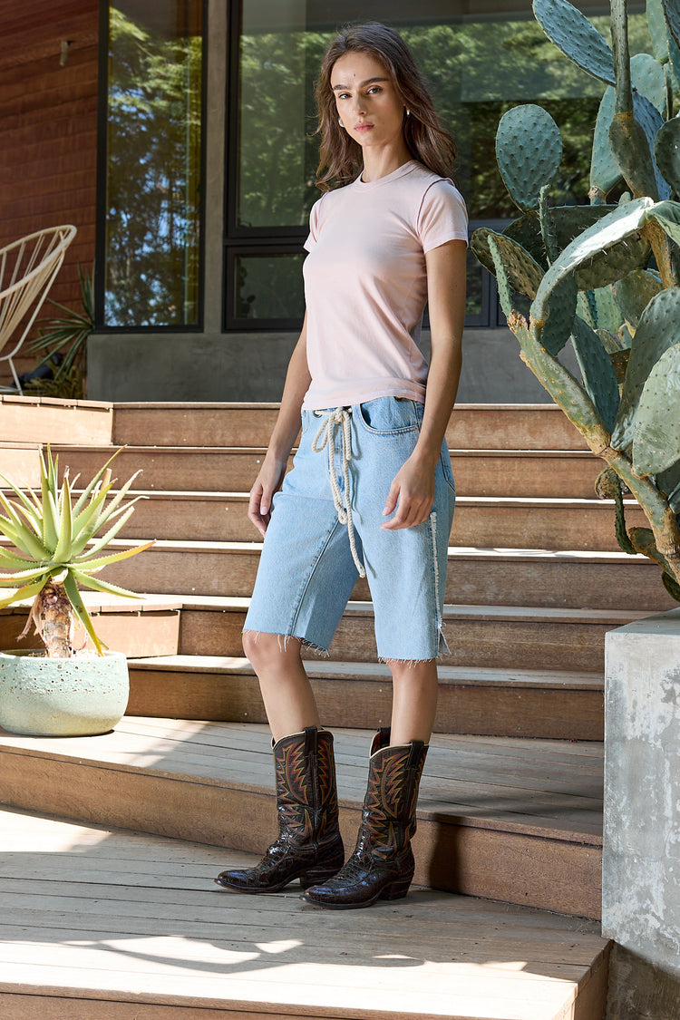 NSF Alessi Shrunken Fine Jersey Tee - Rosy