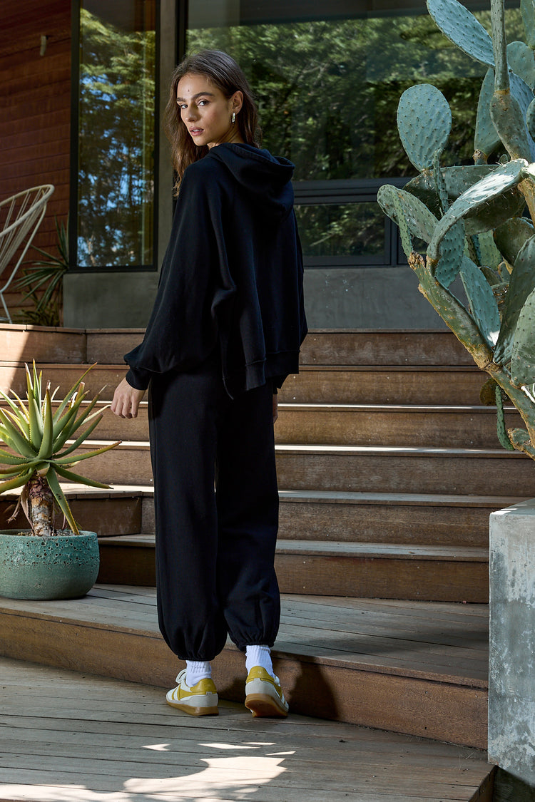 NSF Luma Oversize Loop Terry Poncho - Black