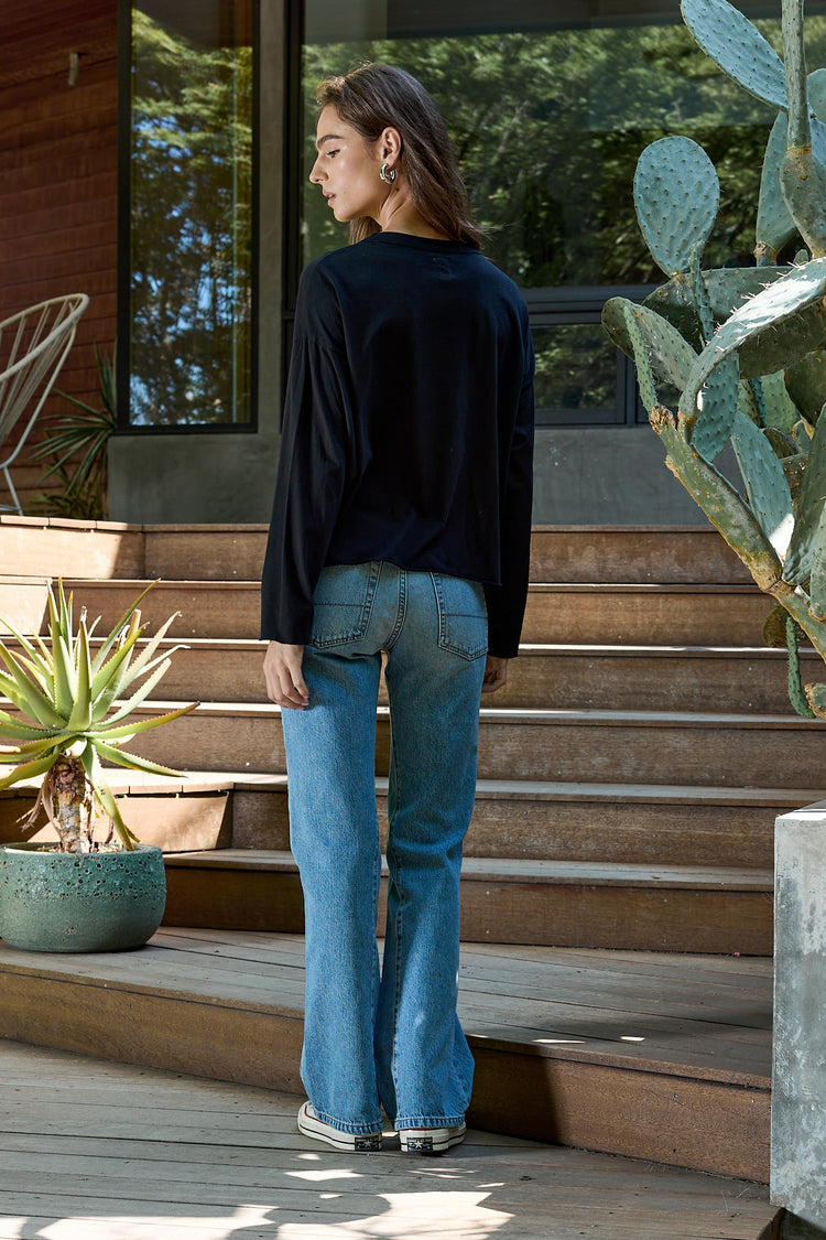 NSF Loffler Fine Jersey Boxy Tee - Black