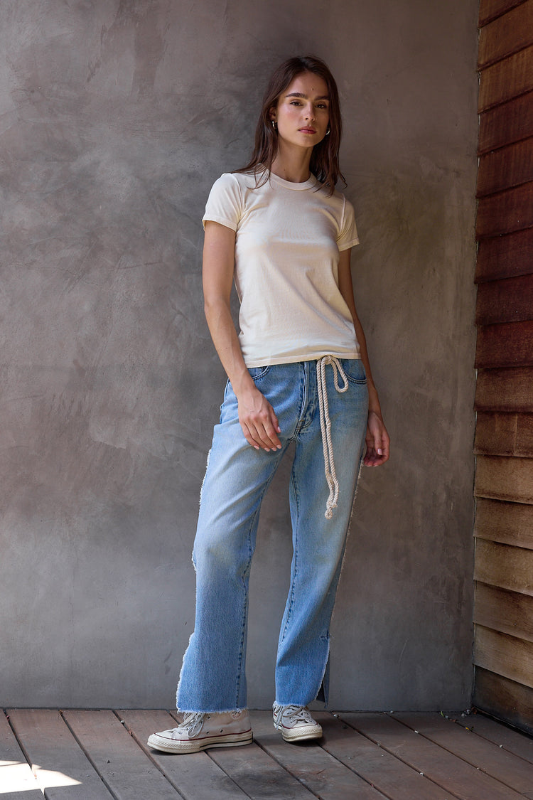 NSF Alessi Shrunken Fine Jersey Tee - Lemonade