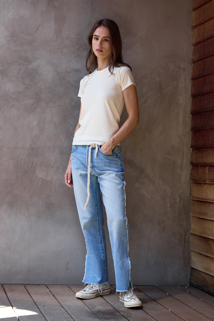 NSF Alessi Shrunken Fine Jersey Tee - Lemonade