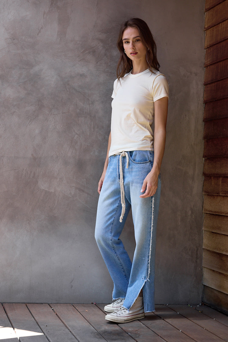 NSF Alessi Shrunken Fine Jersey Tee - Lemonade