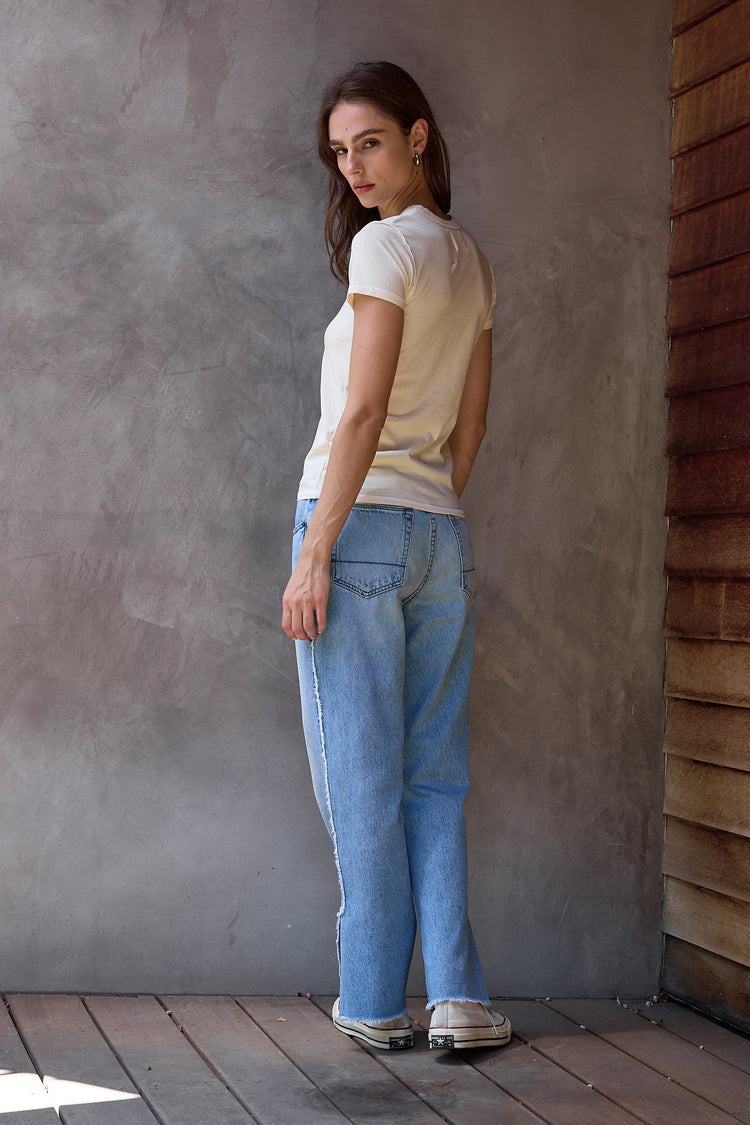 NSF Alessi Shrunken Fine Jersey Tee - Lemonade