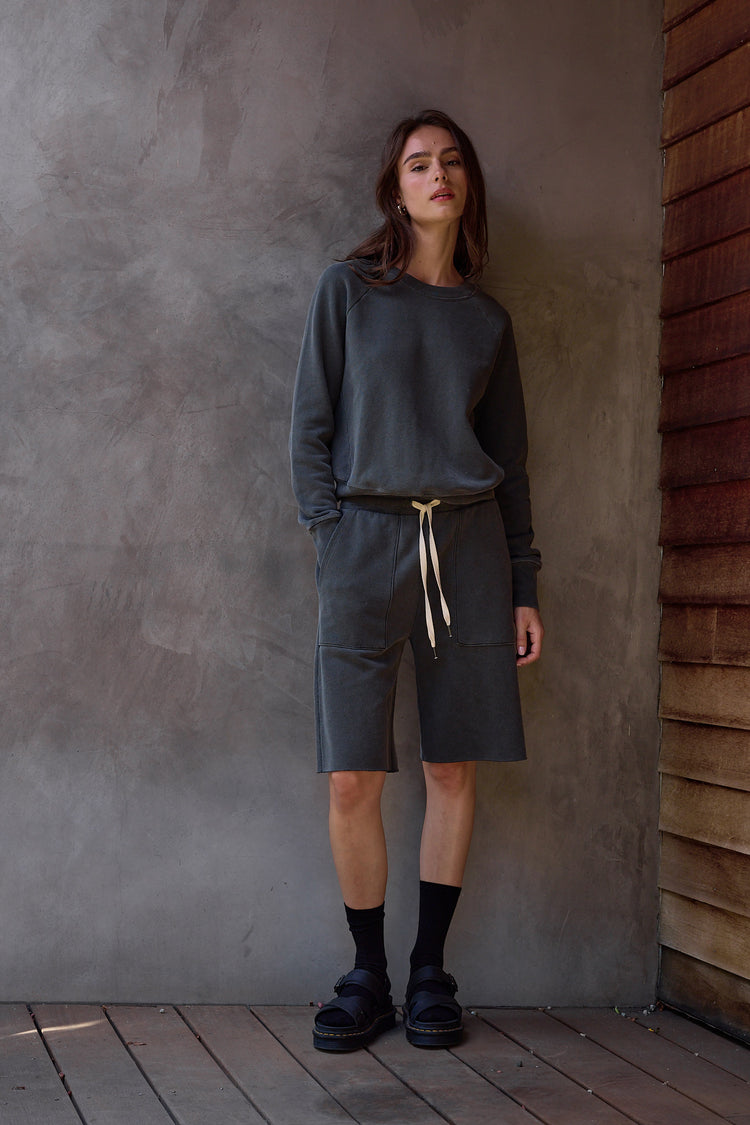 NSF Saguro Chic Loop Terry Sweatshirt - Faded Black