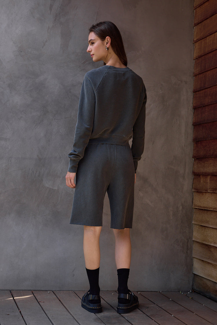 NSF Saguro Chic Loop Terry Sweatshirt - Faded Black