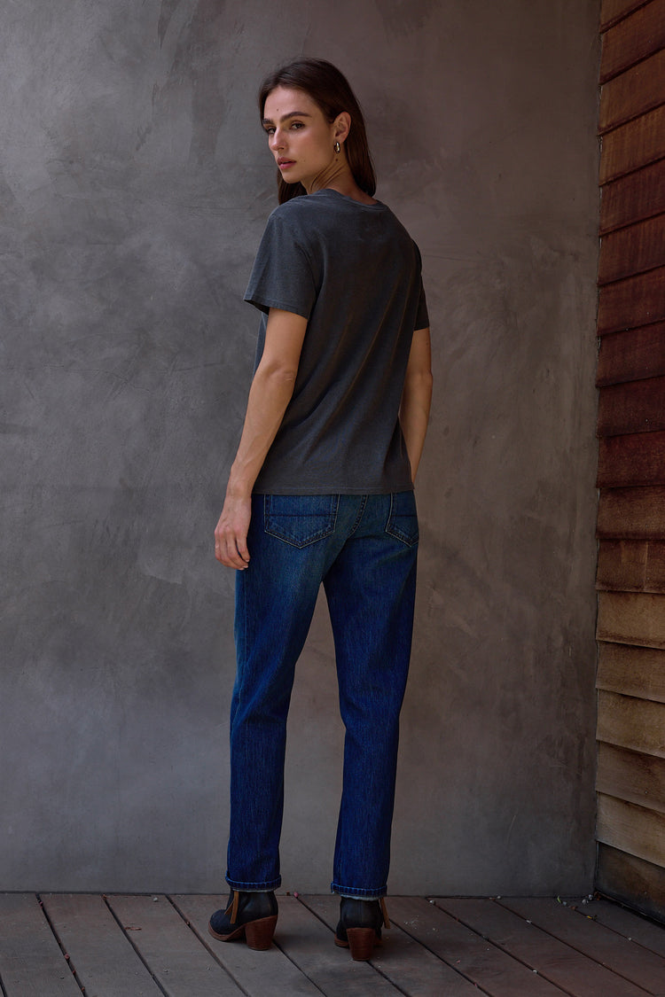 NSF Billy Relaxed Fine Jersey Tee - Faded Black