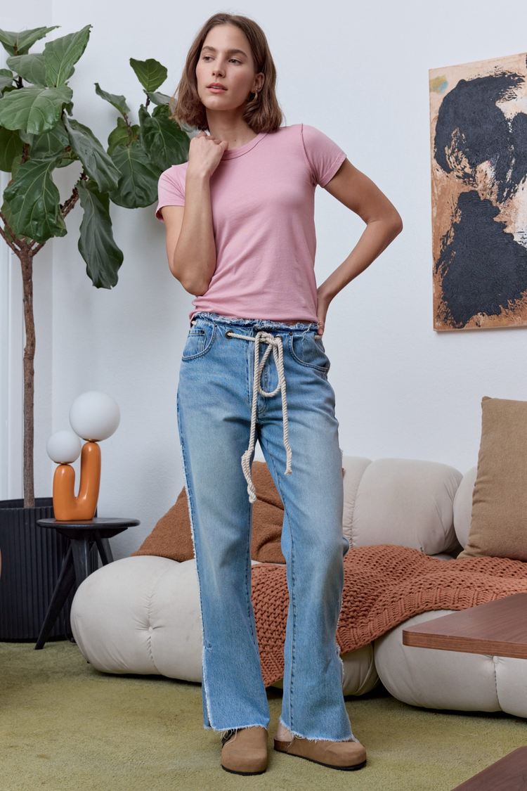 NSF Alessi Shrunken Fine Jersey Tee - Mallow