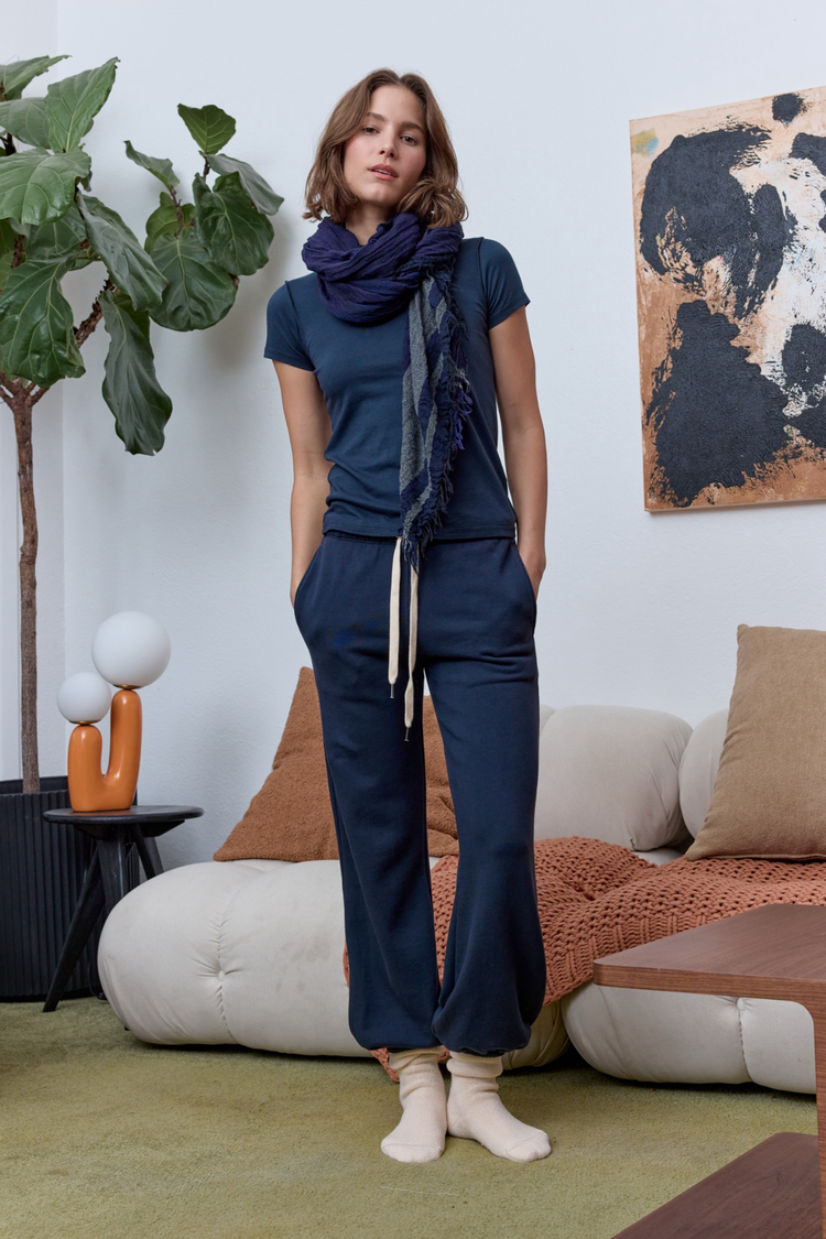 NSF Alessi Shrunken Fine Jersey Tee - Eclipse