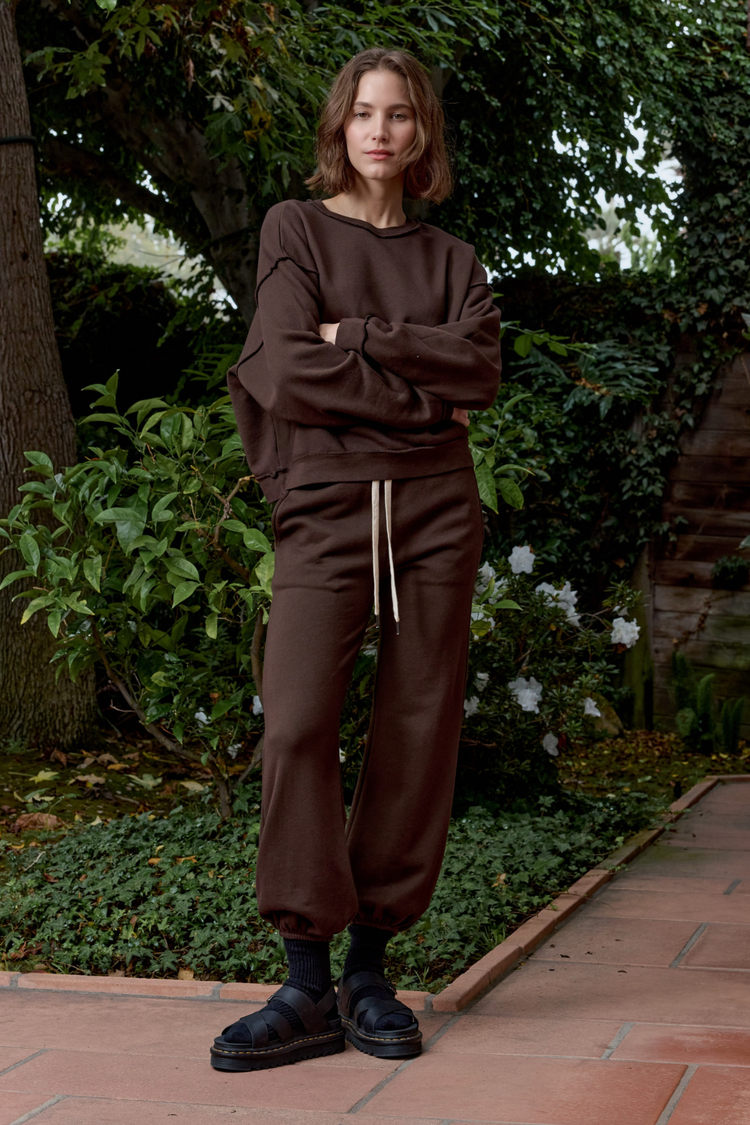 NSF Shane Billow Loop Terry Sweatpant - Coffee