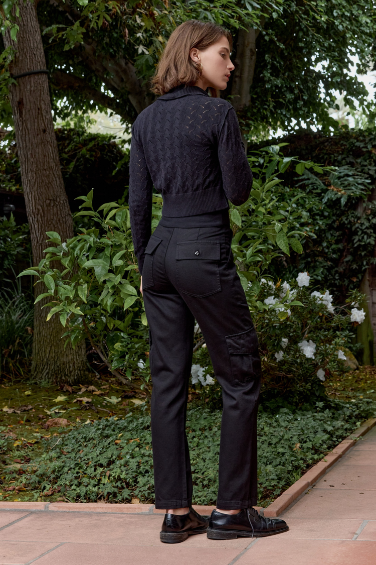 NSF Hawk Straight Leg Twill Cargo Pant - Black